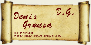 Denis Grmuša vizit kartica